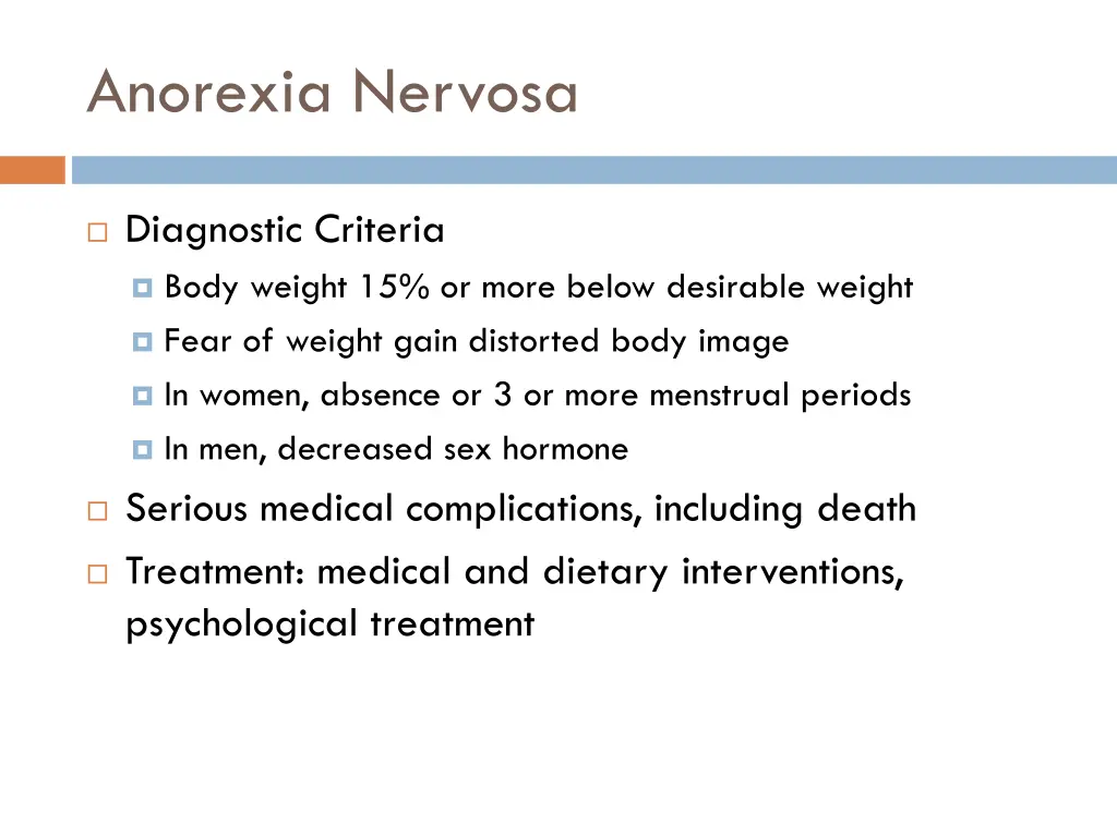 anorexia nervosa