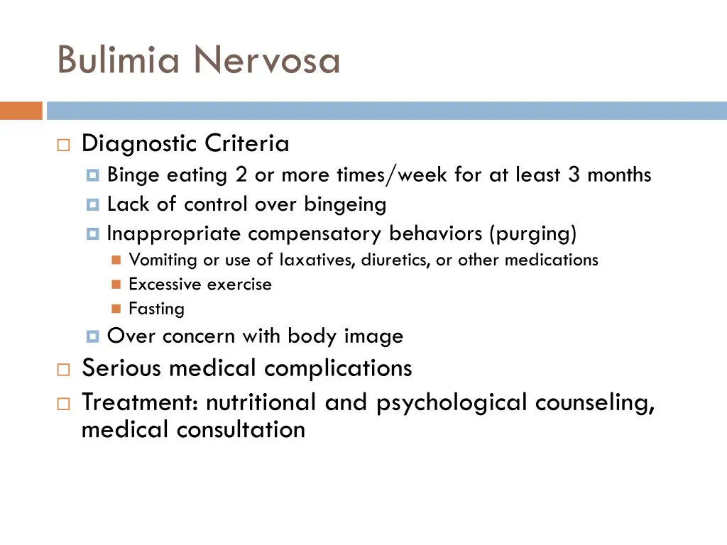 bulimia nervosa