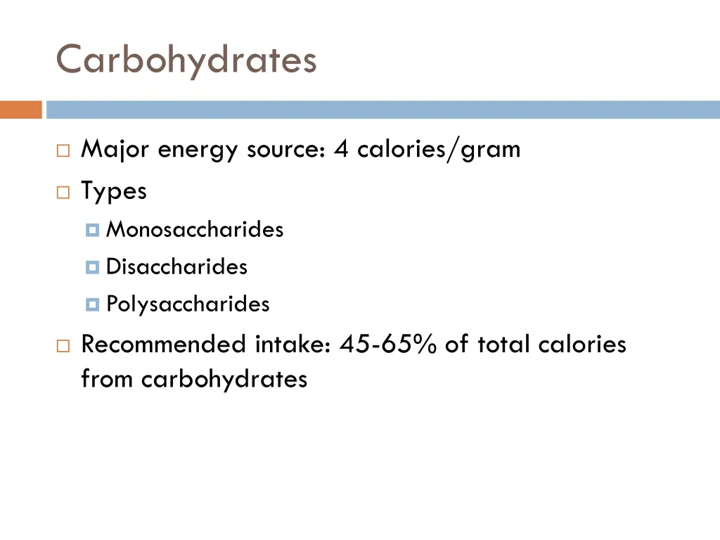 carbohydrates