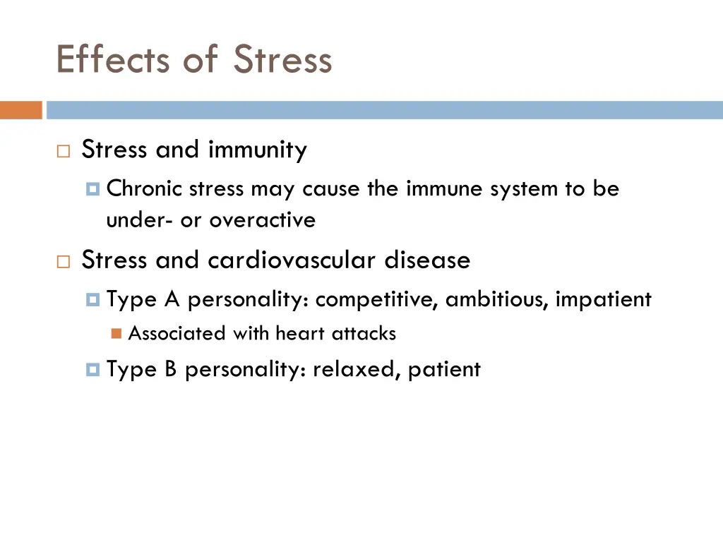 effects of stress