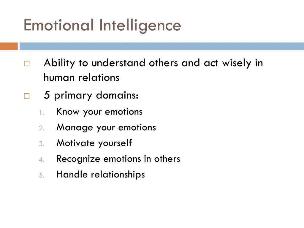 emotional intelligence