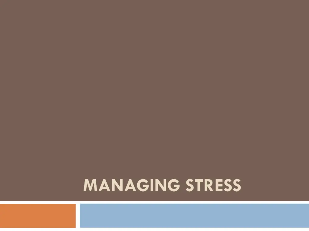 managing stress