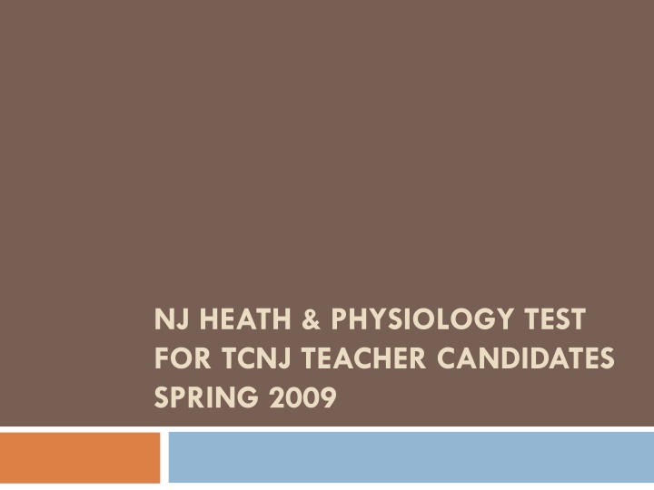 nj heath physiology test for tcnj teacher