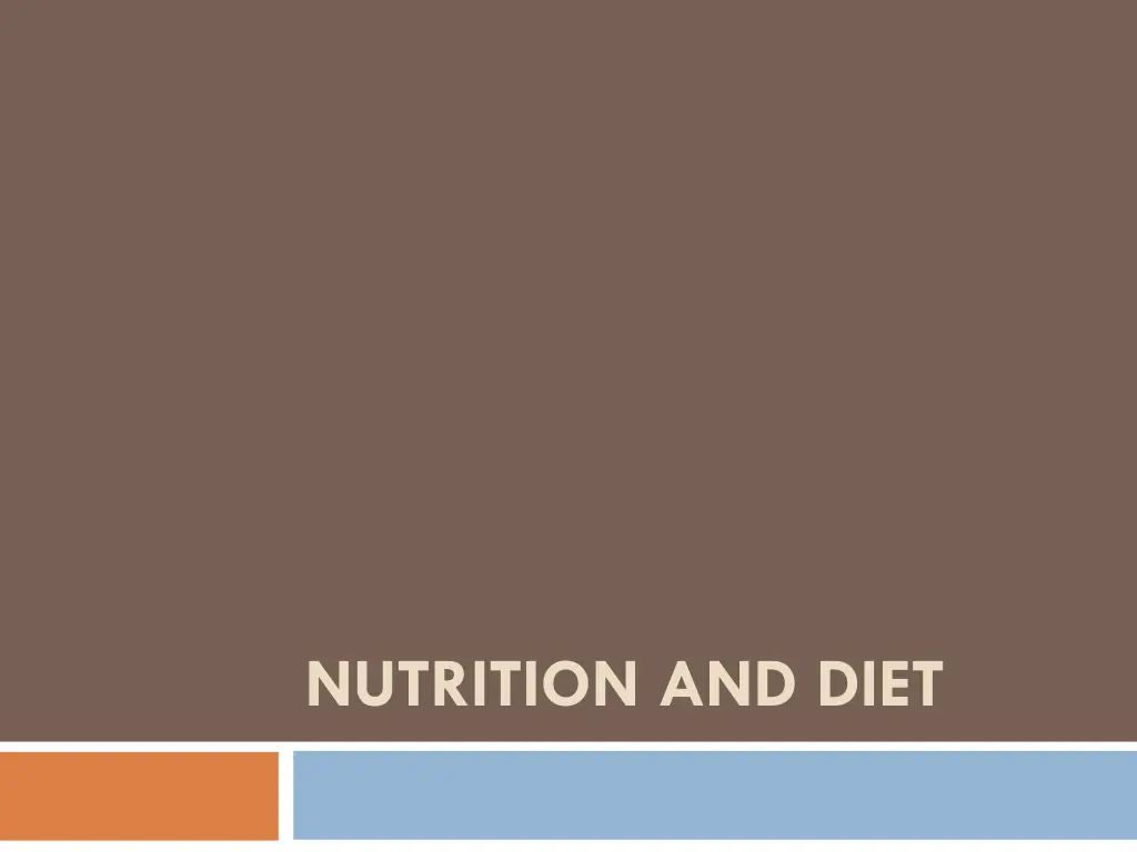 nutrition and diet