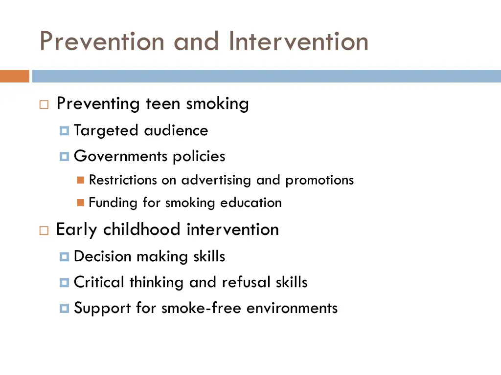 prevention and intervention