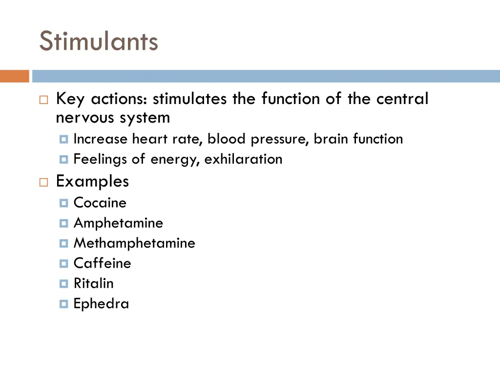 stimulants