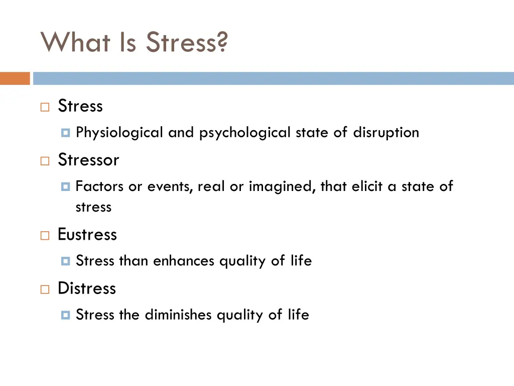 what is stress