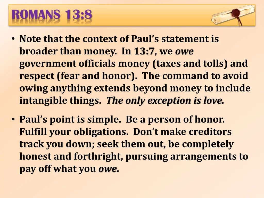 romans 13 8 3