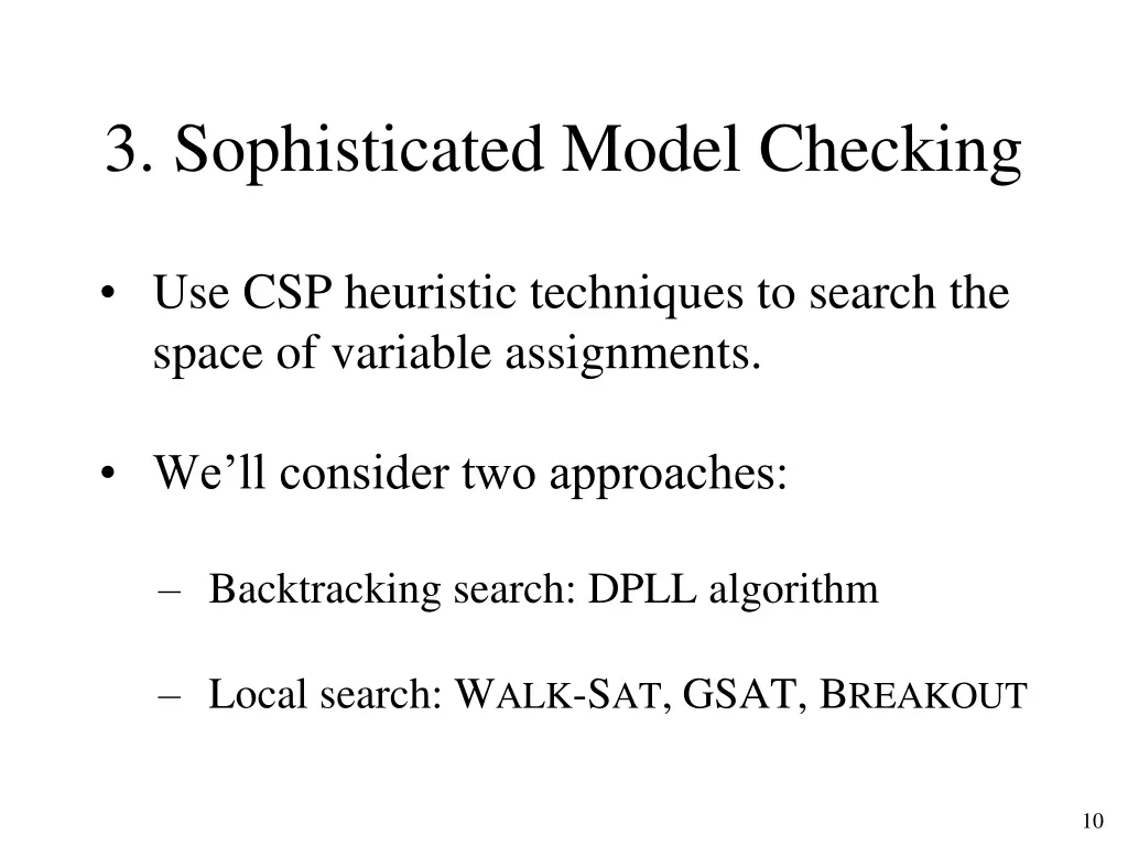 3 sophisticated model checking