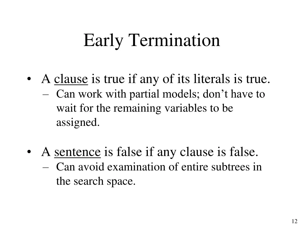 early termination