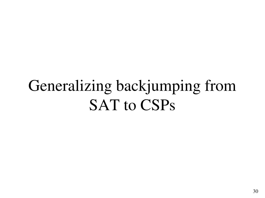 generalizing backjumping from sat to csps