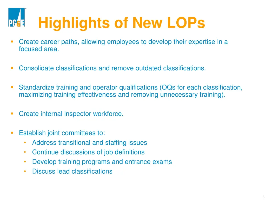 highlights of new lops