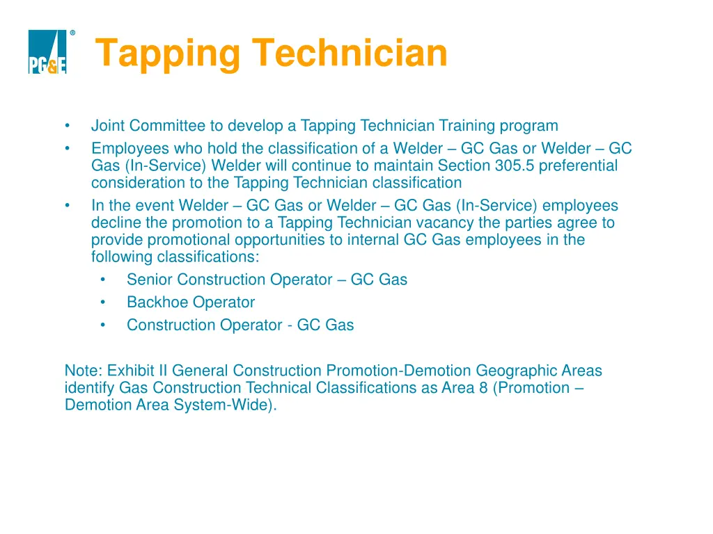 tapping technician