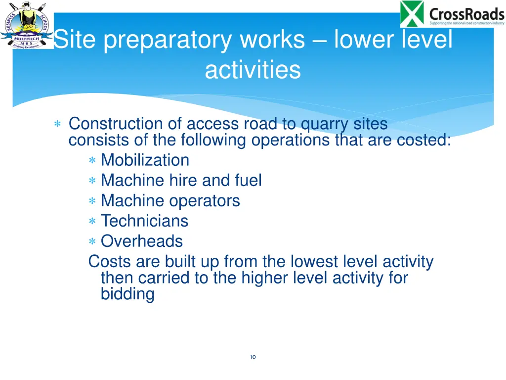 site preparatory works lower level activities 1