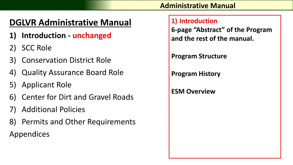 administrative manual 1