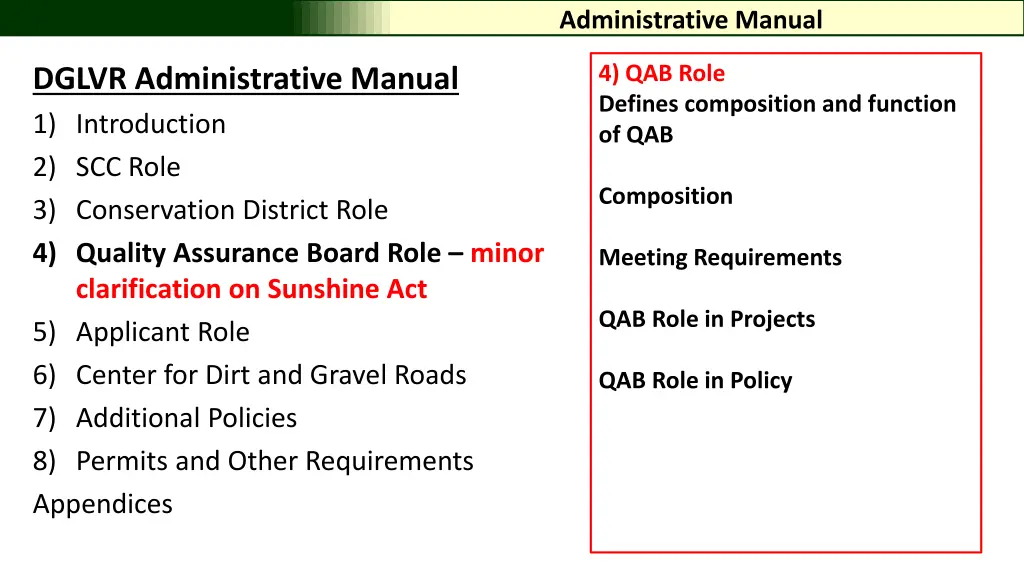 administrative manual 4