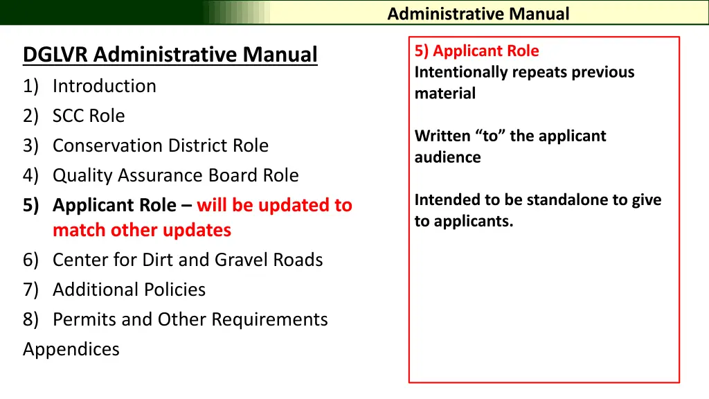 administrative manual 5