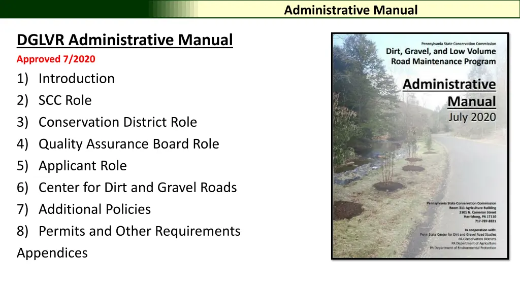 administrative manual