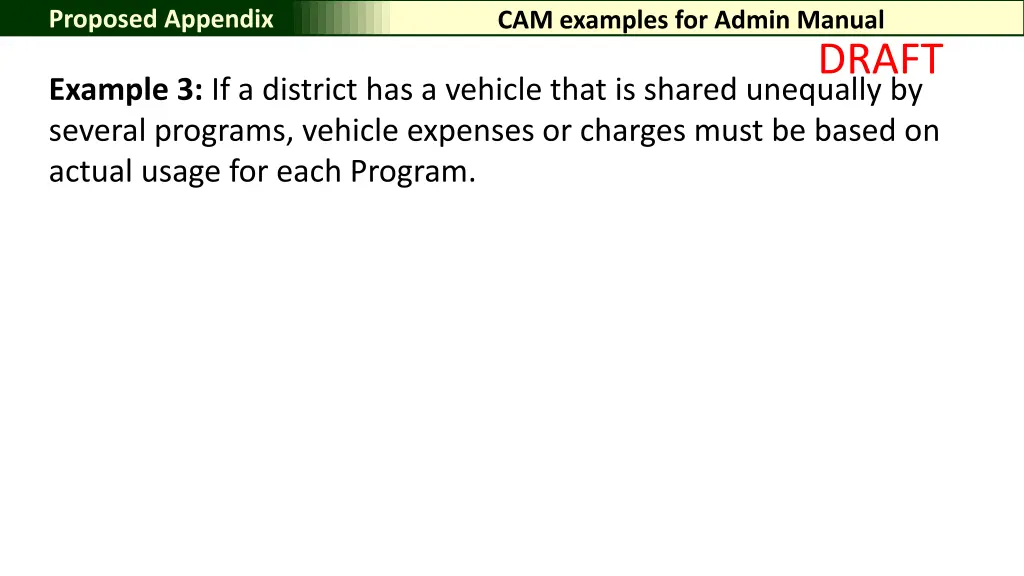 proposed appendix