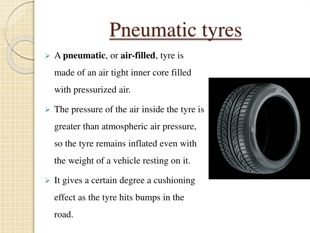 pneumatic tyres