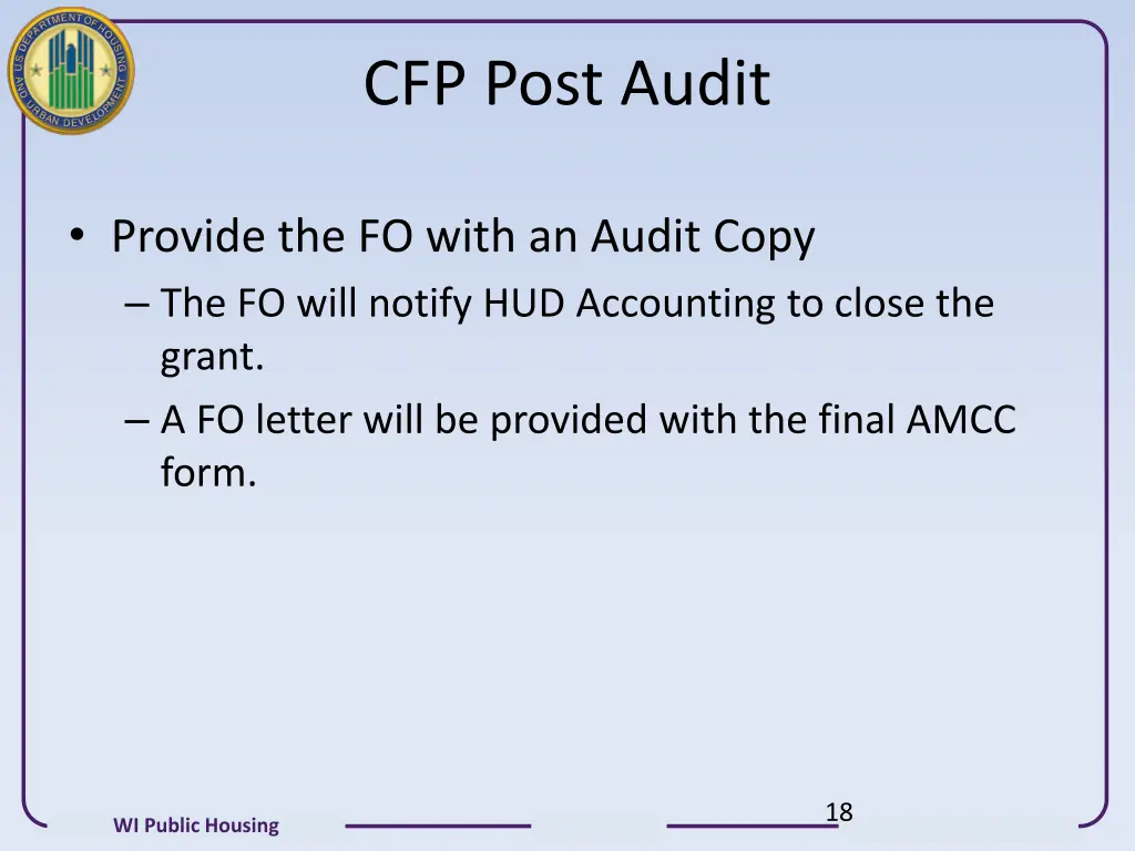 cfp post audit