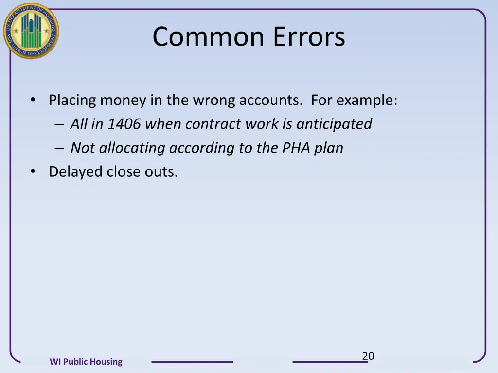 common errors 1