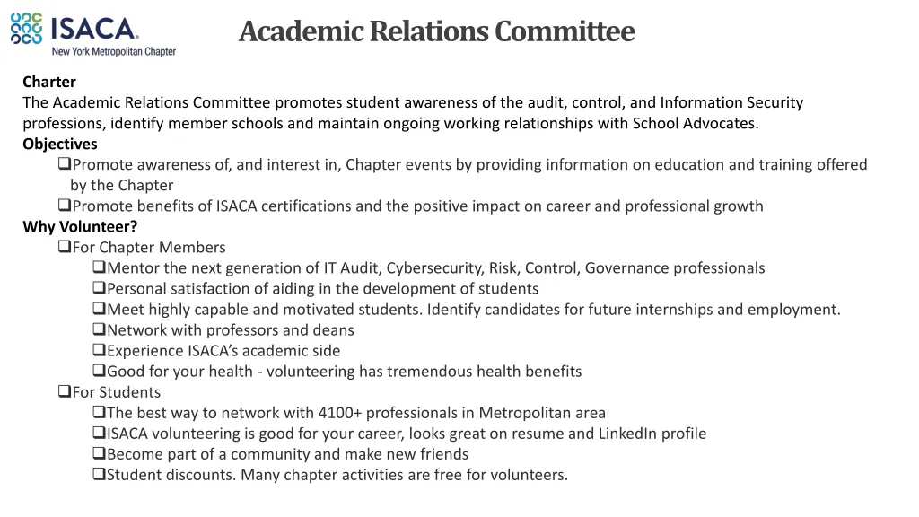 academic relations committee 1