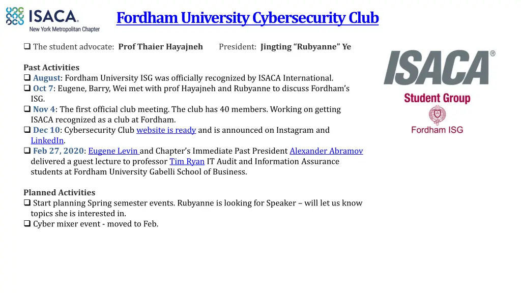 fordham university cybersecurity club