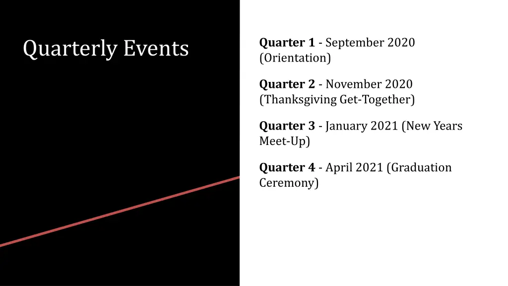 quarterly events