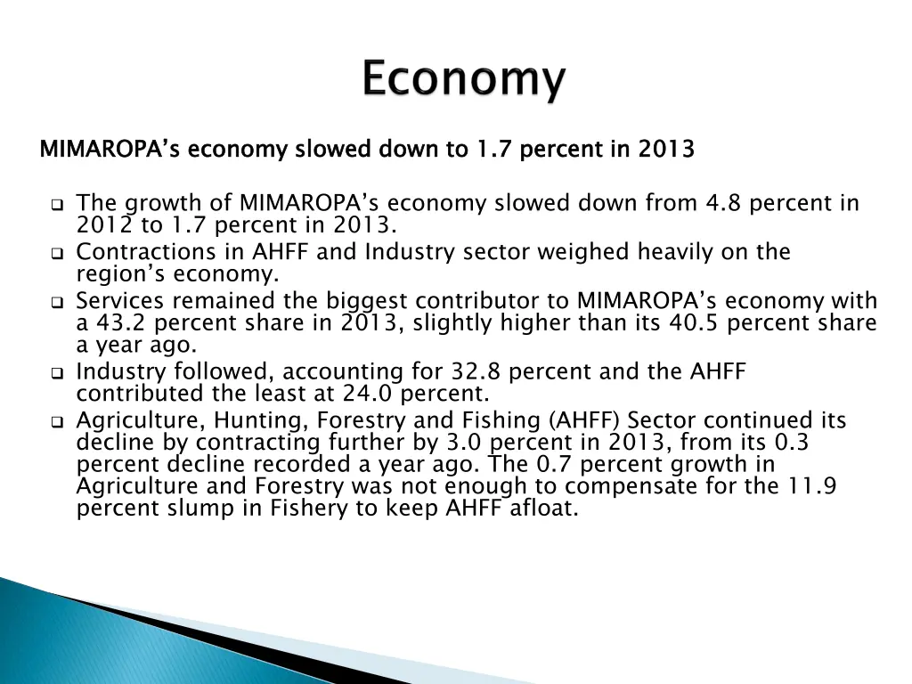 mimaropa s economy slowed down to 1 7 percent