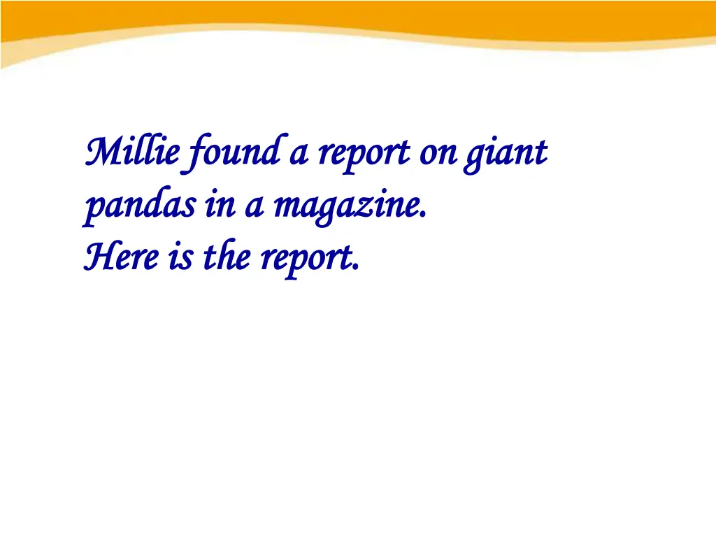 millie found a report on giant millie found