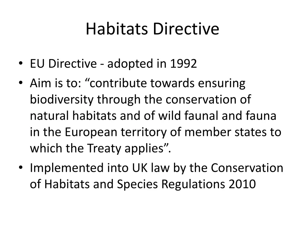 habitats directive