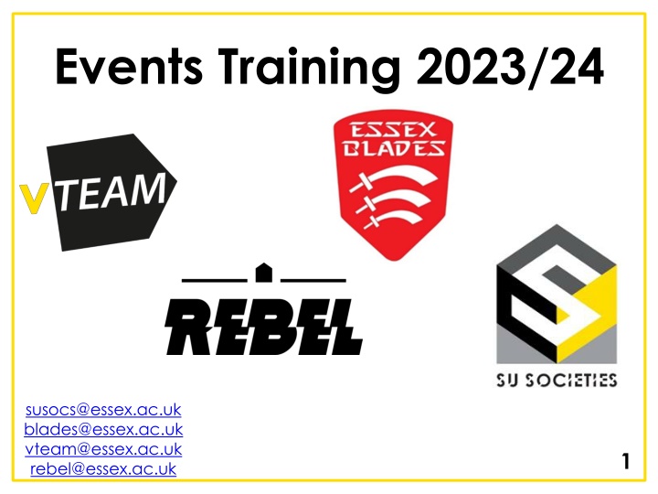 events training 2023 24