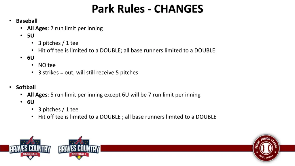 park rules changes