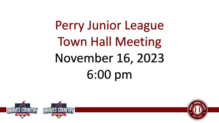 perry junior league town hall meeting november