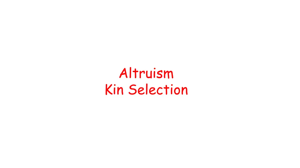 altruism kin selection