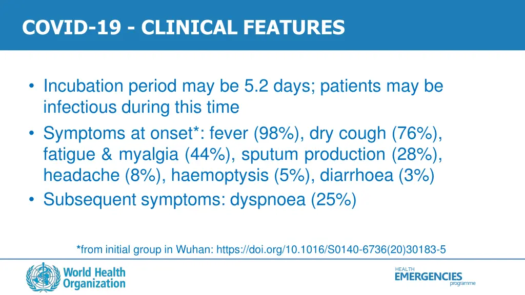 covid 19 clinical features