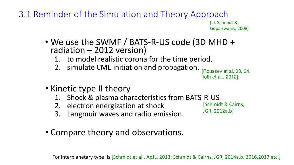 3 1 reminder of the simulation and theory approach