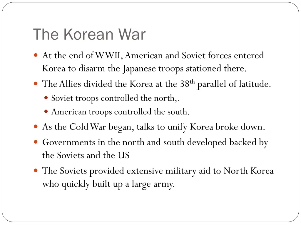 the korean war