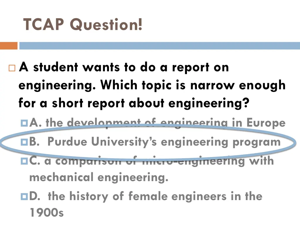 tcap question 1