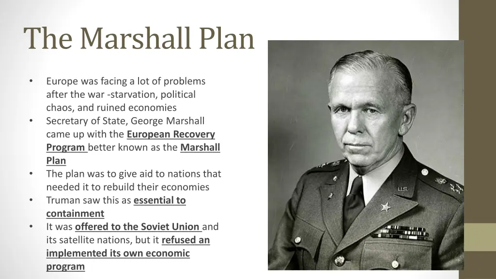 the marshall plan