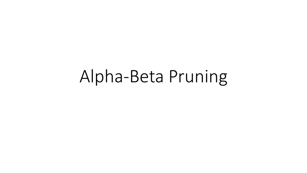 alpha beta pruning