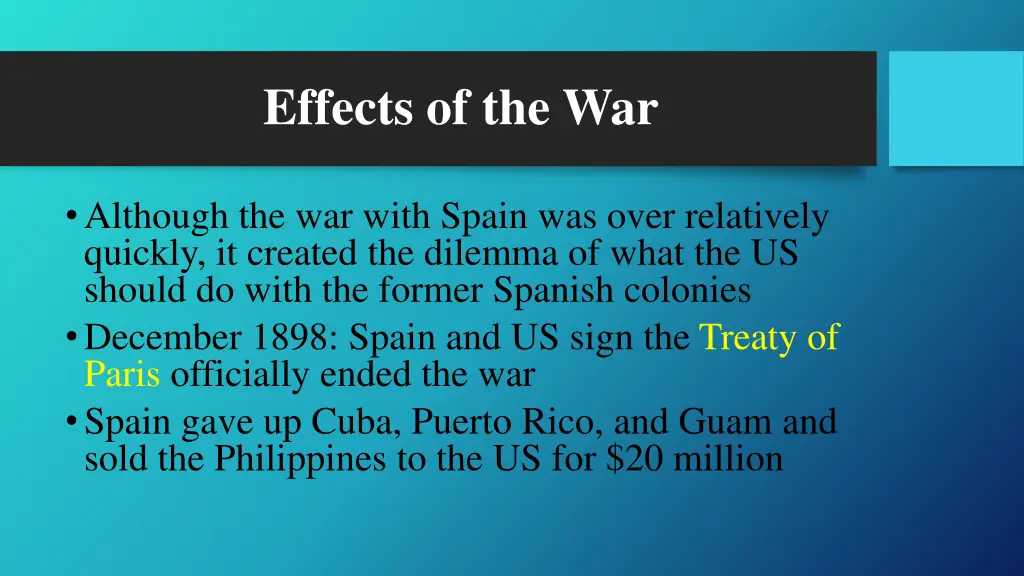 effects of the war