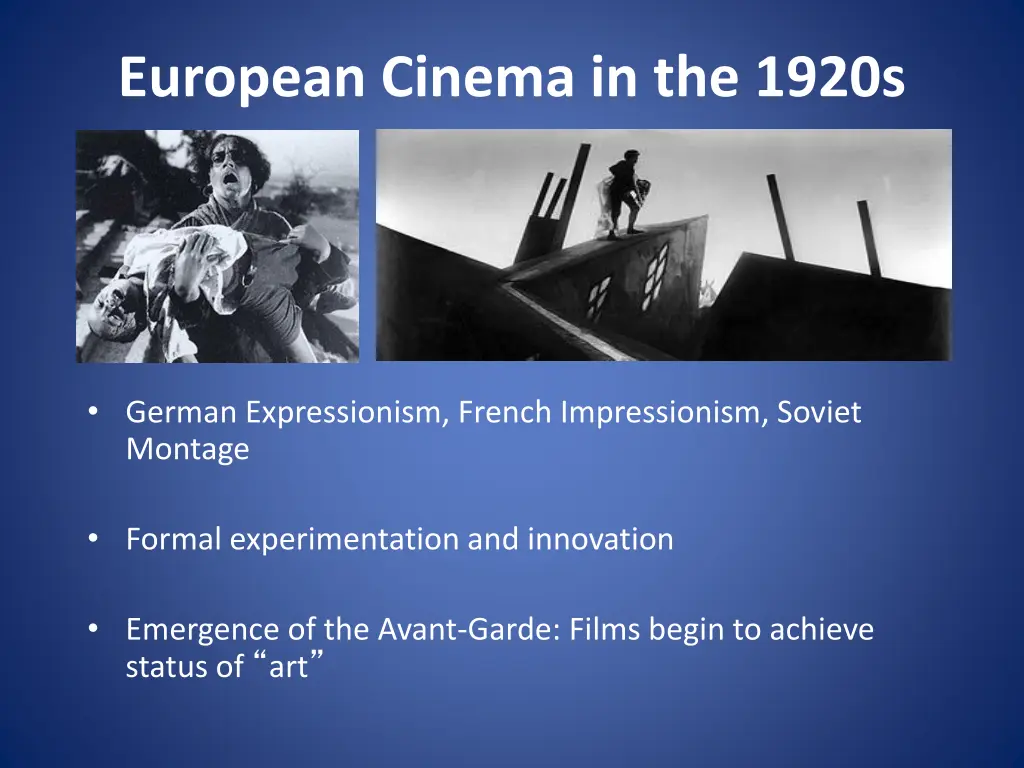 european cinema in the 1920s