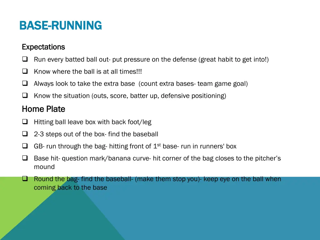 base base running running