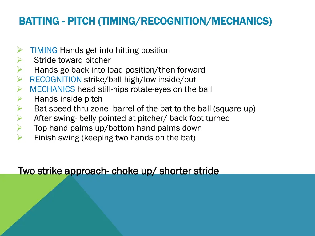 batting batting pitch timing recognition