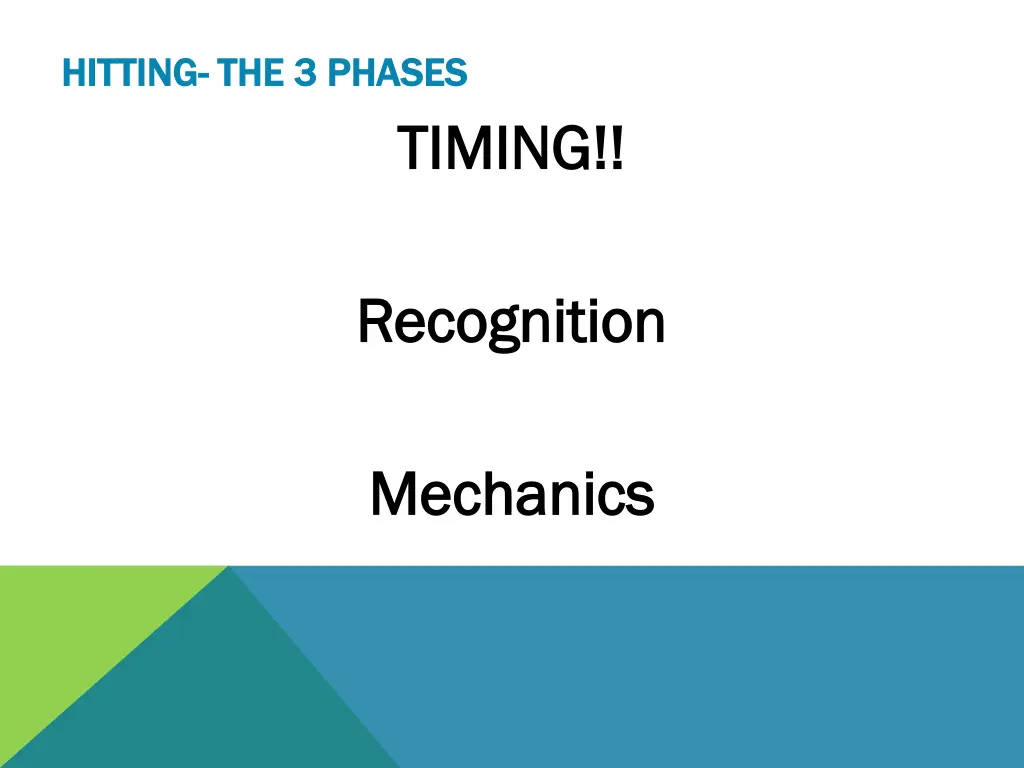 hitting hitting the 3 phases the 3 phases