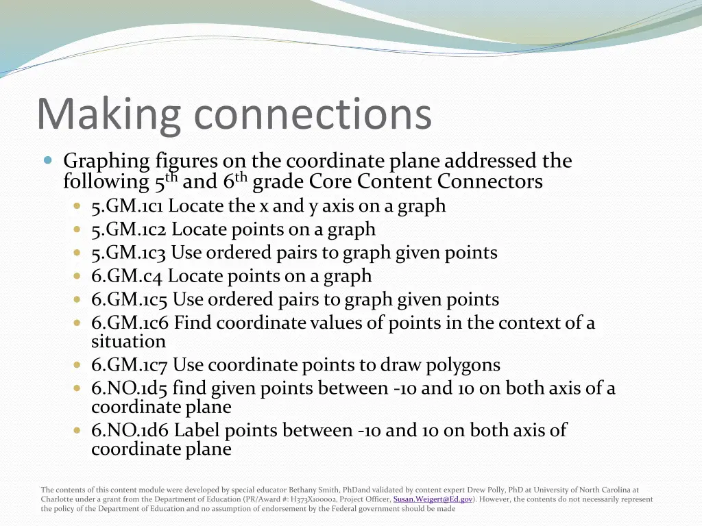 making connections graphing figures