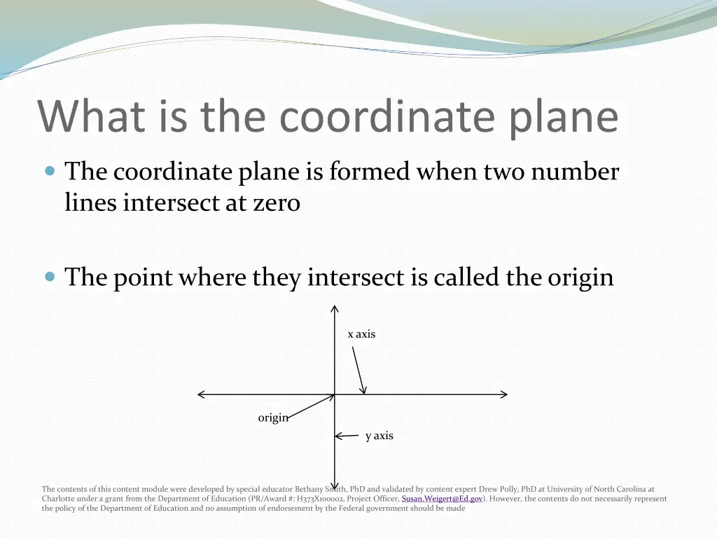 what is the coordinate plane