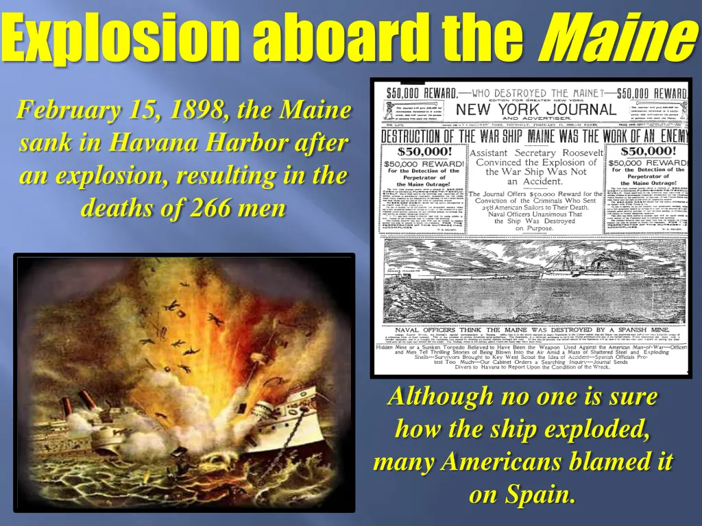 explosion aboard the maine